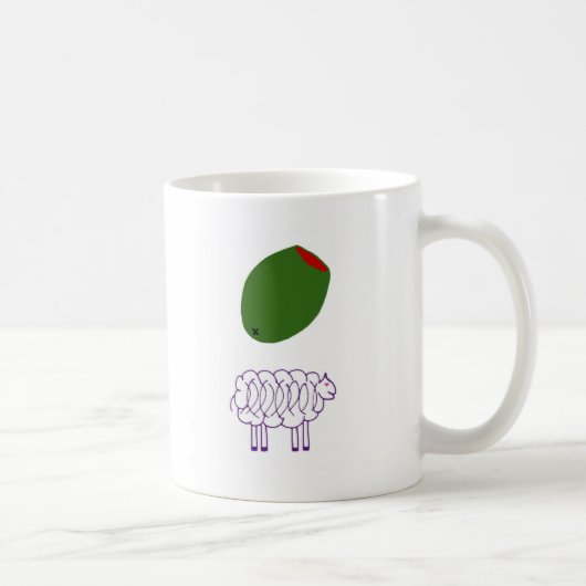 Olivgrünes Mutterschaf Kaffeetasse (Rechts)