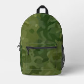 Olivgrünes Tarnmuster Bedruckter Rucksack (Vorderseite)