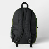 Olivgrünes Tarnmuster Bedruckter Rucksack (Rückseite)