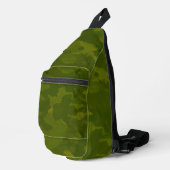 Olivgrünes Tarnmuster Crossbody Bag (Rechte Ecke)