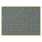 Olivgrünes und blaues abstraktes Muster Tischdecke (Vorderseite (Horizontal))