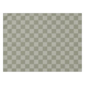 Olivgrünes und graues kariertes Musterdesign Tischdecke (Vorderseite (Horizontal))