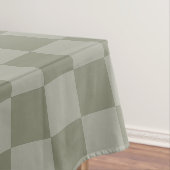 Olivgrünes und graues kariertes Musterdesign Tischdecke (Beispiel)