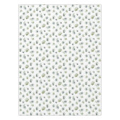 Olivgrünes Wasserfarben-Botanik-Chic-Muster Tischdecke (Vorderseite)