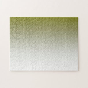 Olivgrünes weißes Ombre Puzzle