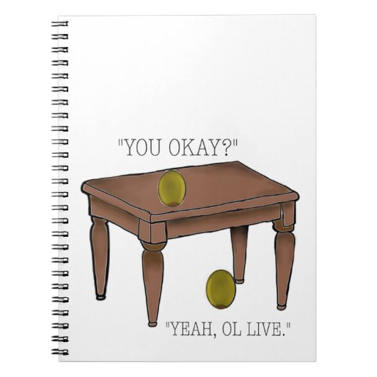 Olivgrünes Witz-Notizbuch Notizblock (Vorderseite)