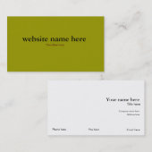 Olivgrünfarbeinfache Karte (Vorne/Hinten)