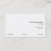 Olivgrünfarbeinfache Karte (Rückseite)