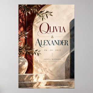 Olivia & Alexander Personalisierte Hochzeitsnamen  Poster