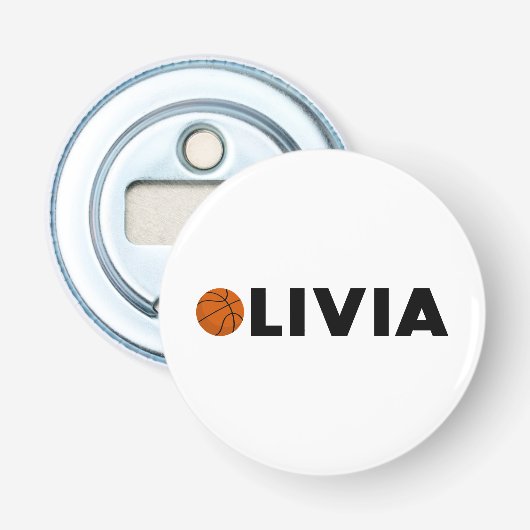 Olivia Basketball Flaschenöffner (Vorderseite)