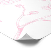 Olivia | Benutzerdefiniertes rosa Teddy-Bär-Kinder Poster (Ecke)