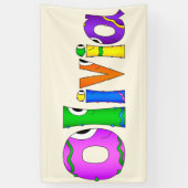 "Olivia" Cartoon-Zeichenname Banner (Vertikal)