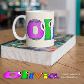 "Olivia" Cartoon-Zeichenname Kaffeetasse