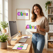 "Olivia" Cartoon-Zeichenname Mousepad