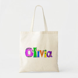 "Olivia" Cartoon-Zeichenname Tragetasche