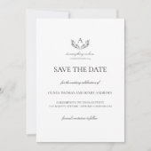 Olivia Christliche Hochzeitsmonogramm Save-the-Dat Save The Date (Vorderseite)