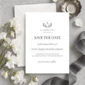 Olivia Christliche Hochzeitsmonogramm Save-the-Dat Save The Date
