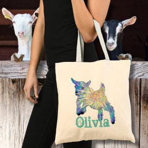 Olivia Colorful Niedlich Baby Goat Jumping Animal  Tragetasche