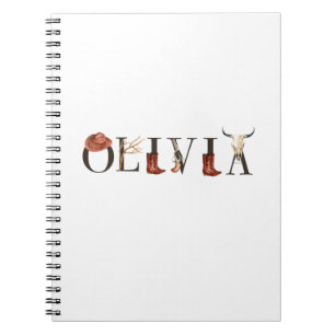 Olivia Cowboy Girl, Western Cowgirls, Cowboy Girl Notizblock