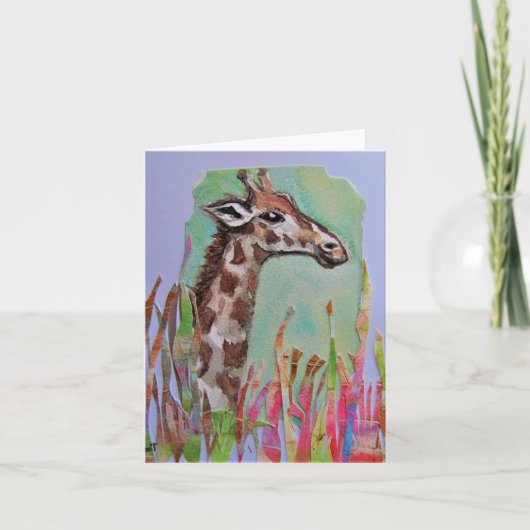 Olivia die GIraffe Karte (Vorderseite)