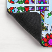 Olivia, Digital Folk Art Style Girl's Name Mouse P Mousepad (Ecke)