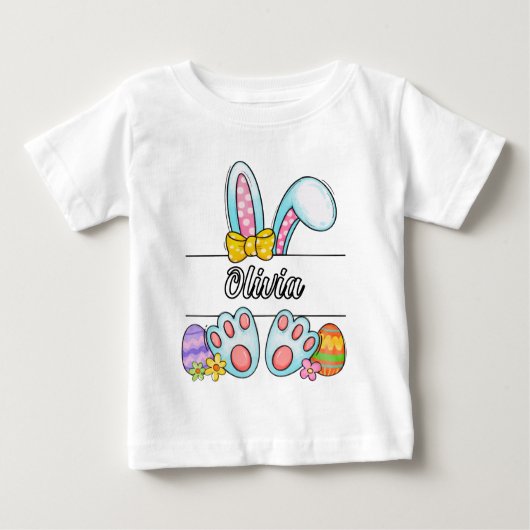 Olivia Easter Bunny Baby T-shirt (Vorderseite)