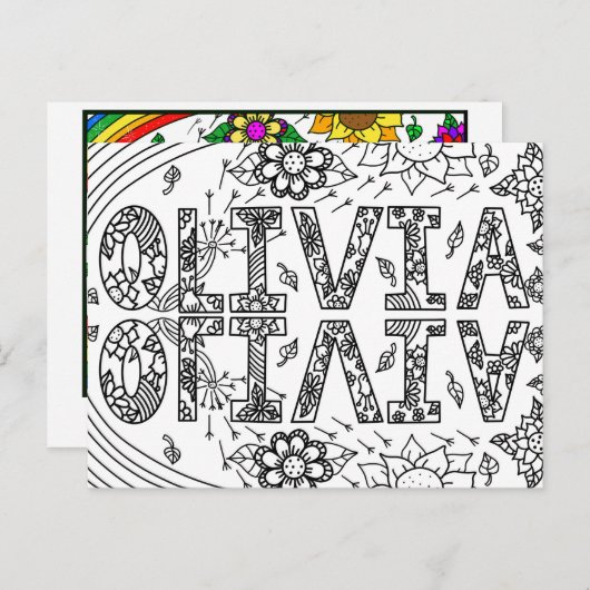 Olivia, Eine Karte für Sie, die Farbe (Vorne/Hinten)