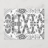 Olivia, Eine Karte für Sie, die Farbe (Vorderseite)