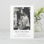 Olivia Elegant Christlich Monogram Foto Wedding Save The Date (Stehend Vorderseite)