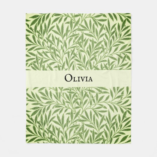 Olivia Elegant Muster Personalisierter Name Fleecedecke (Vorderseite)