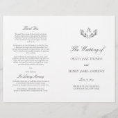 Olivia Elegant Silver Folded Wedding Program (Vorderseite)