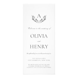 Olivia Elegant Simple Double-Sided Wedding Program Werbekarte