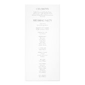Olivia Elegant Simple Double-Sided Wedding Program Werbekarte (Hinten)