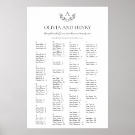 Olivia Elegantes Alphabetisches Hochzeitsszenario Poster