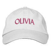 OLIVIA EMBROIDERED BASEBALL CAP BESTICKTE BASEBALLKAPPE (Vorderseite)