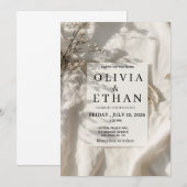 Olivia & Ethan Hochzeitseinladung Einladung (Vorne/Hinten)