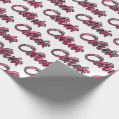 Olivia faded pink personalisiertes Geschenkpapier (Ecke)