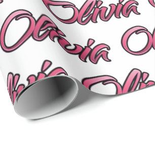 Olivia faded pink personalisiertes Geschenkpapier