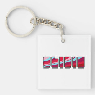 Olivia- Funky Wave Design Schlüsselanhänger