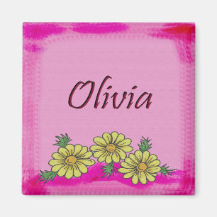 Olivia-Gänseblümchen-Magnet Magnet