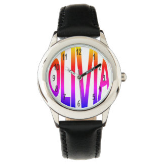 Olivia Girls nennen farbenfrohe Kinder beobachten Armbanduhr