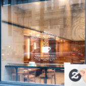 Olivia Hill Coffee Shop Scrollwork Frame ID875 Fensteraufkleber (Café-Fenster)