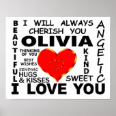 Olivia I Liebe You Poster (Vorne)