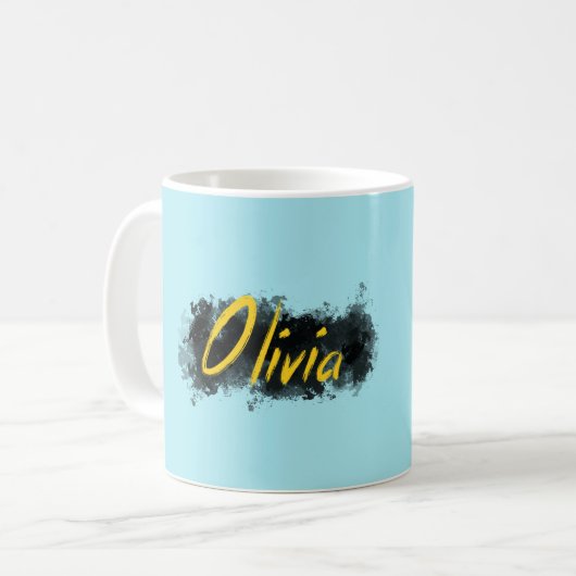 Olivia - Ihr Name auf Tasse - bestes Geschenk | (Vorderseite Links)