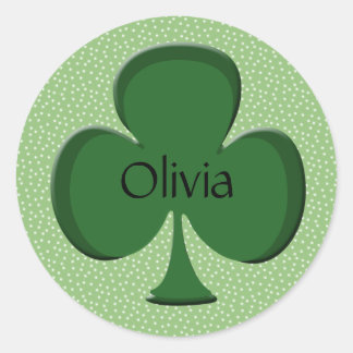 Olivia Irish Kleeblatt Name Stickers