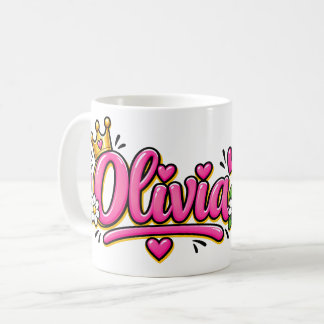 Olivia Kaffeetasse, Personalisierte Olivia Namens  Kaffeetasse