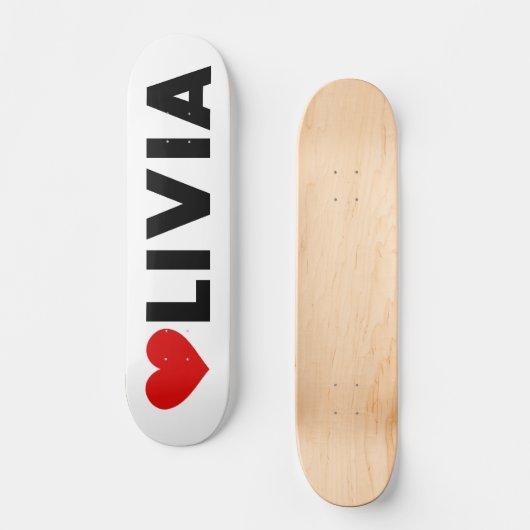Olivia Liebe Skateboard (Vorderseite)