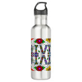 Olivia, Mädchenname Whimsical Art Aluminium Water Edelstahlflasche (Vorderseite)
