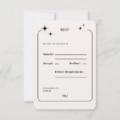 OLIVIA Modern Ivory Celestie UAWG Response Card (Vorderseite)