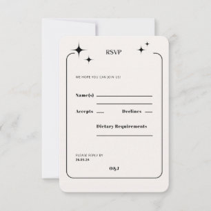 OLIVIA Modern Ivory Celestie UAWG Response Card